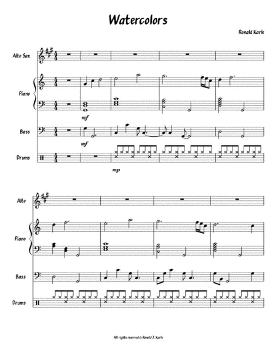 Watercolors Small Ensemble scores gallery preview page 2