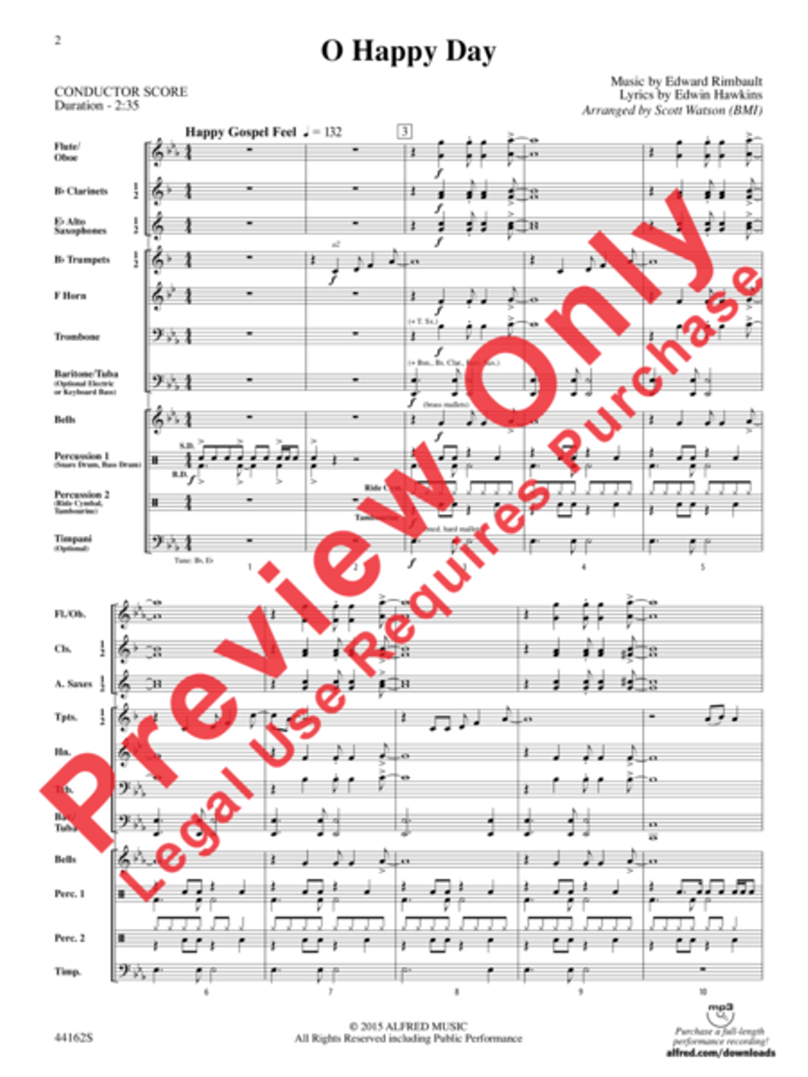 O Happy Day O Happy Day Concert Band scores gallery preview page 3