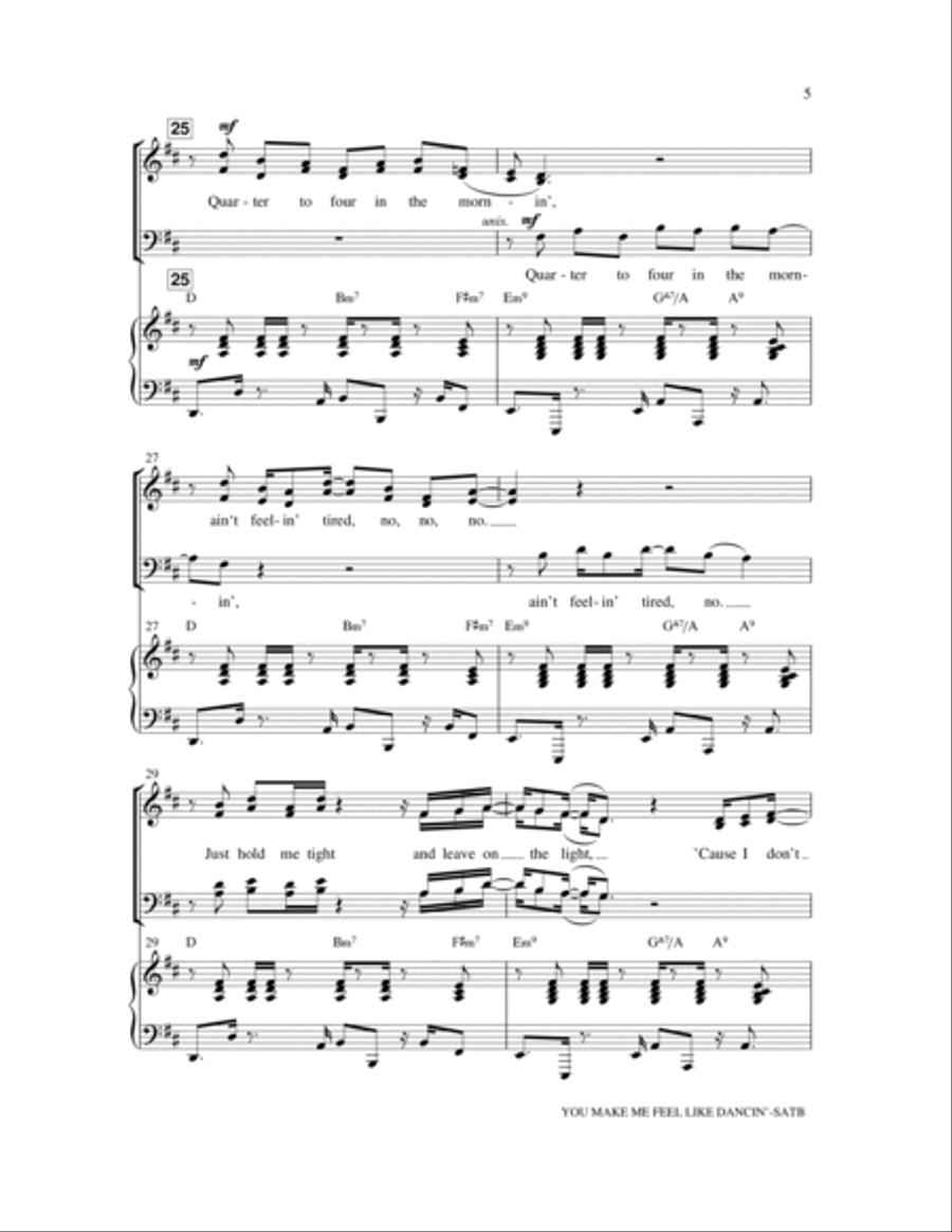 You Make Me Feel Like Dancing 4-Part scores gallery preview page 5