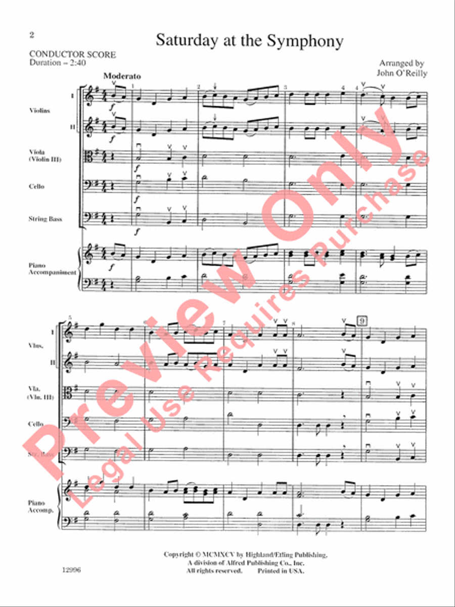 Saturday at the Symphony String Orchestra scores gallery preview page 3