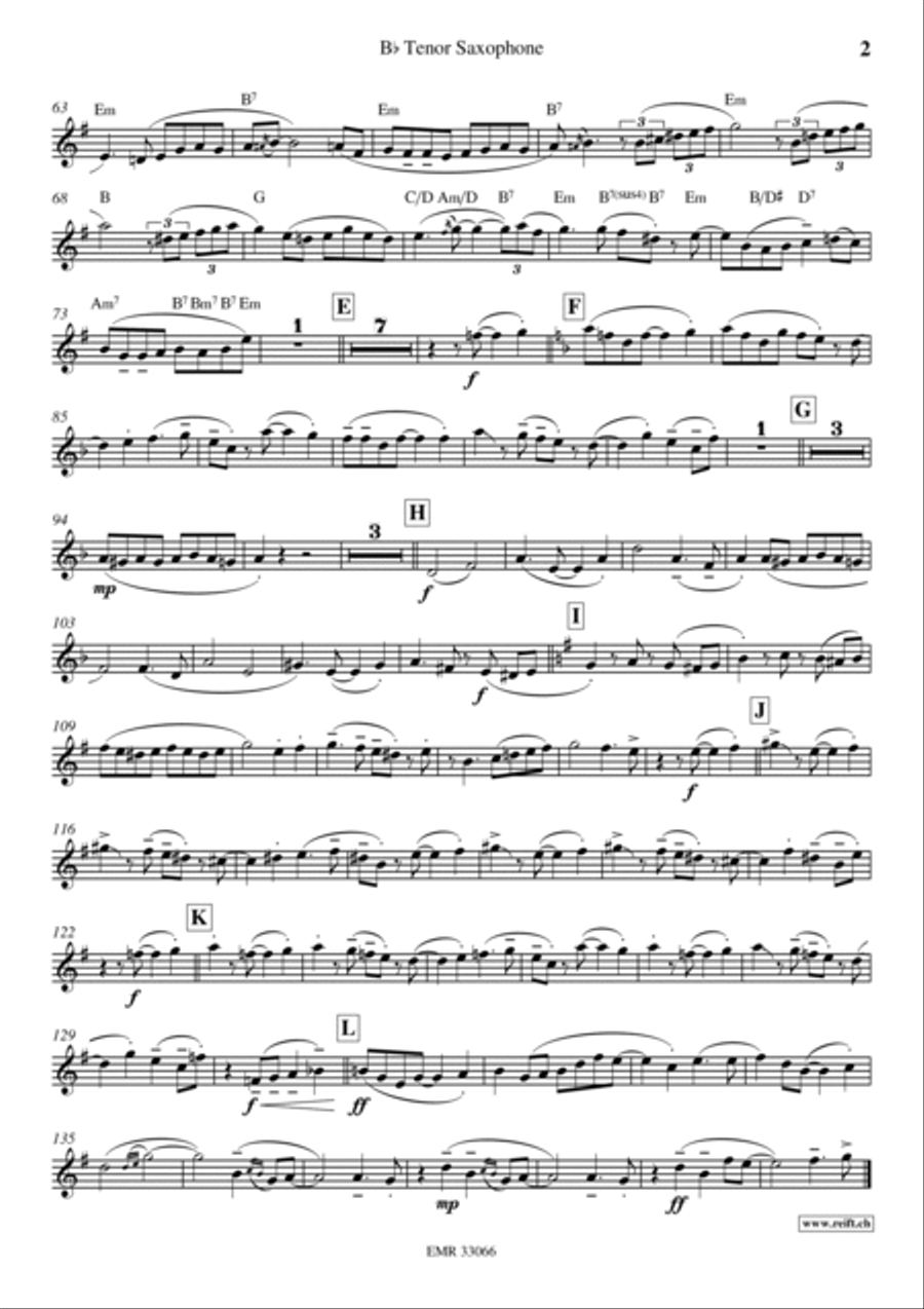 Rondo Alla Turca Tenor Saxophone scores gallery preview page 3