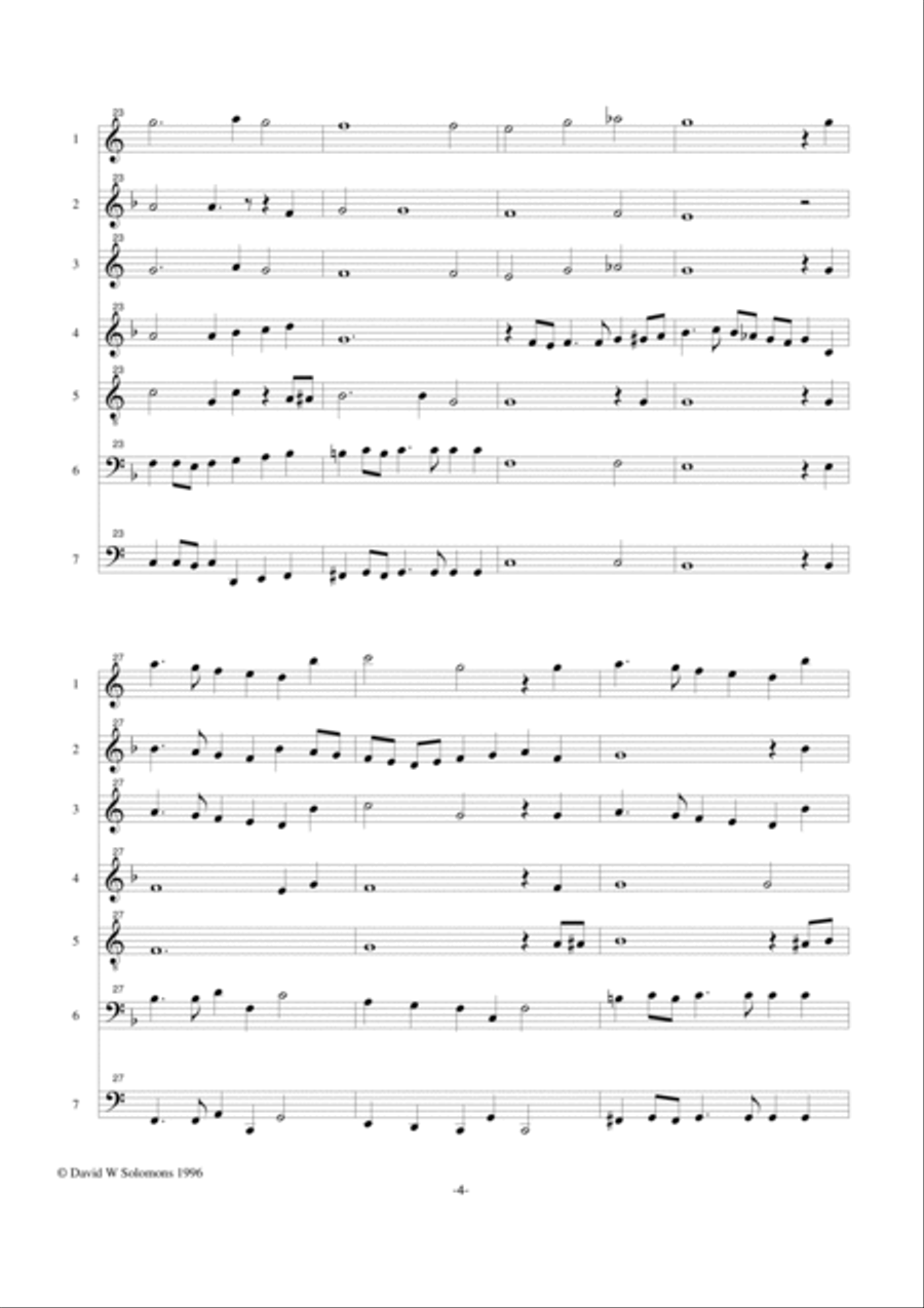 Serenata nella residenza estiva (Serenade in the summer residence) for ocarina septet ocarina scores gallery preview page 4