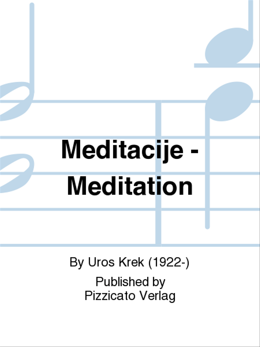Meditacije - Meditation Meditacije - Meditation School and Community scores gallery preview page 1