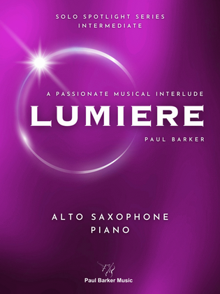 Book cover for Lumiere (Alto Saxophone & Piano)