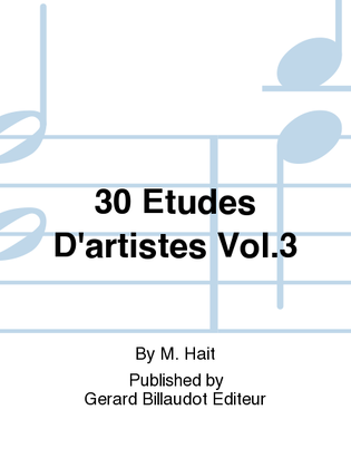 Book cover for 30 Etudes D'Artistes Vol. 3