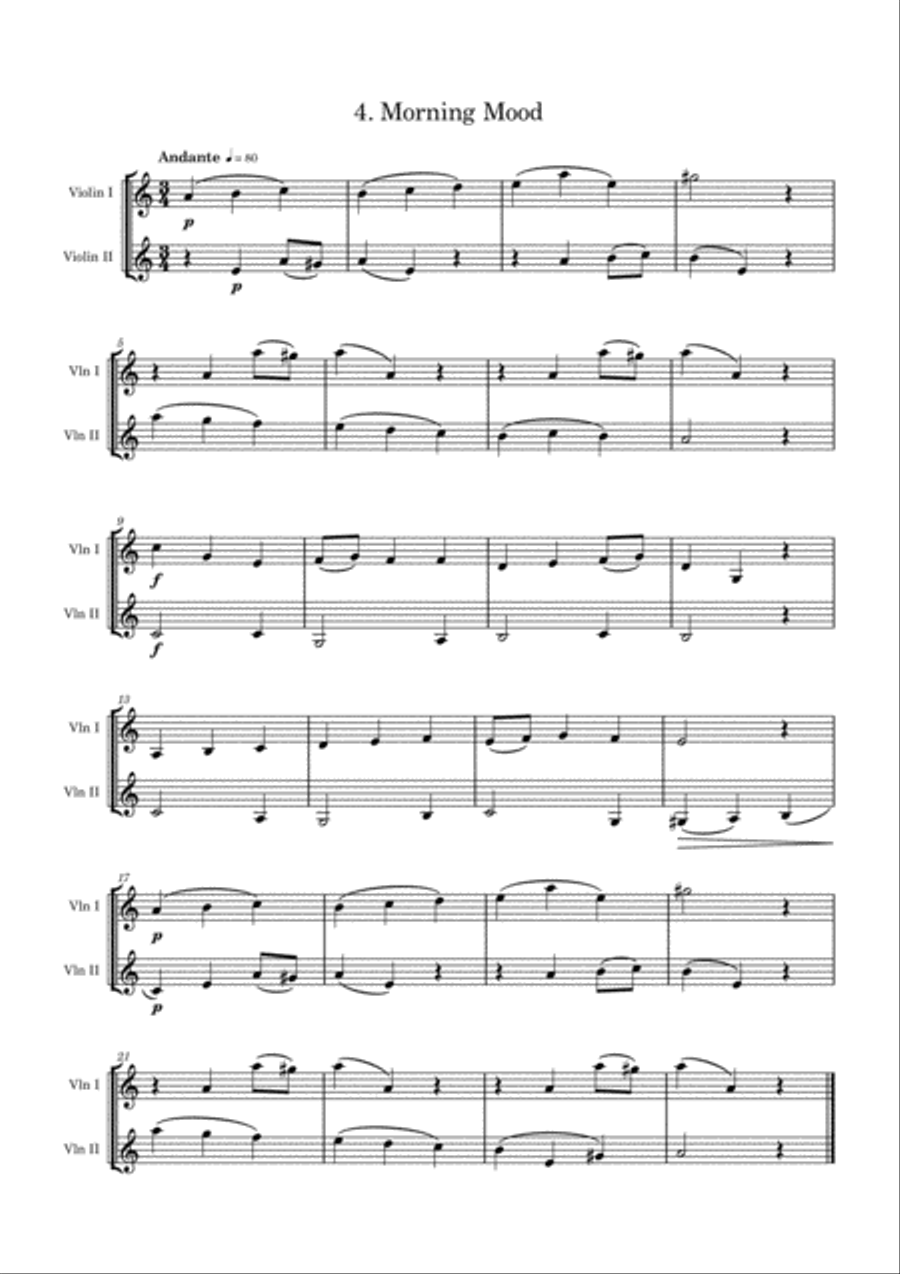 Easy Recital Repertoire In Classical Style - for 2 violins Violin Solo scores gallery preview page 5
