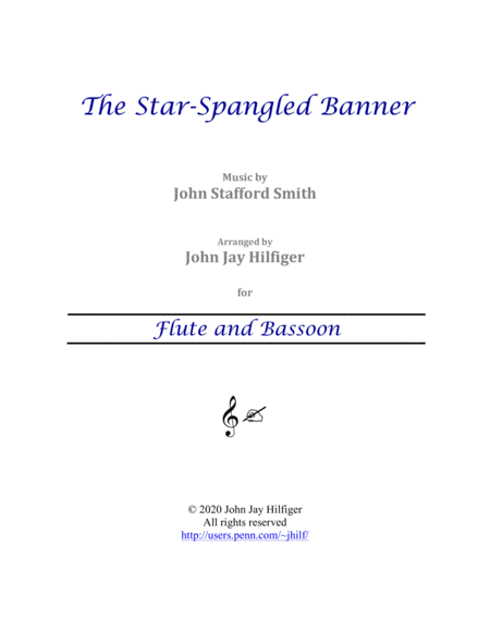 The Star-Spangled Banner for Flute and Bassoon image number null