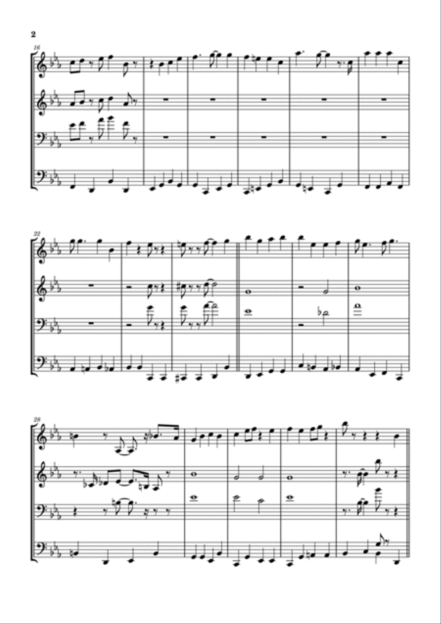 A Hand For Mrs. Claus Brass Ensemble scores gallery preview page 3