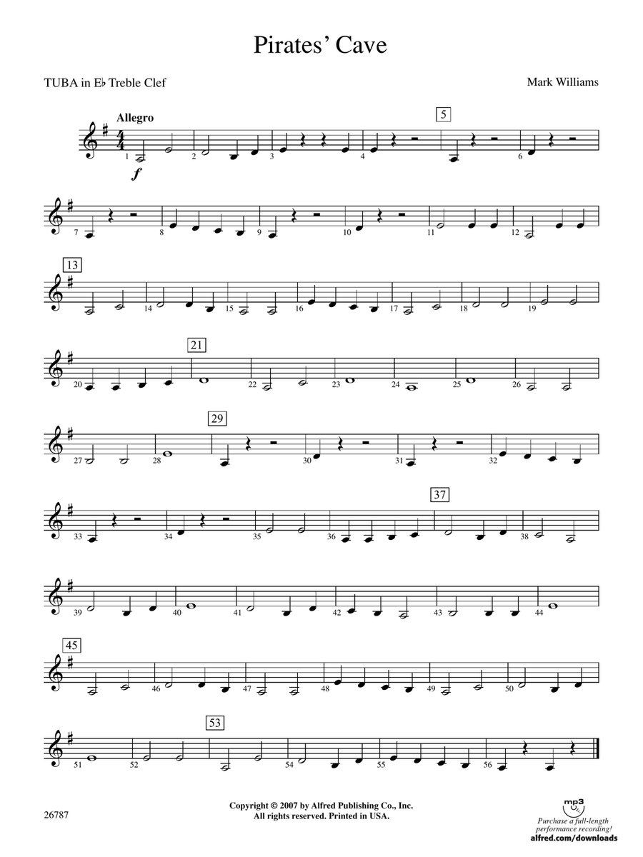 Pirates' Cave: (World Part) E-flat Tuba T.C.