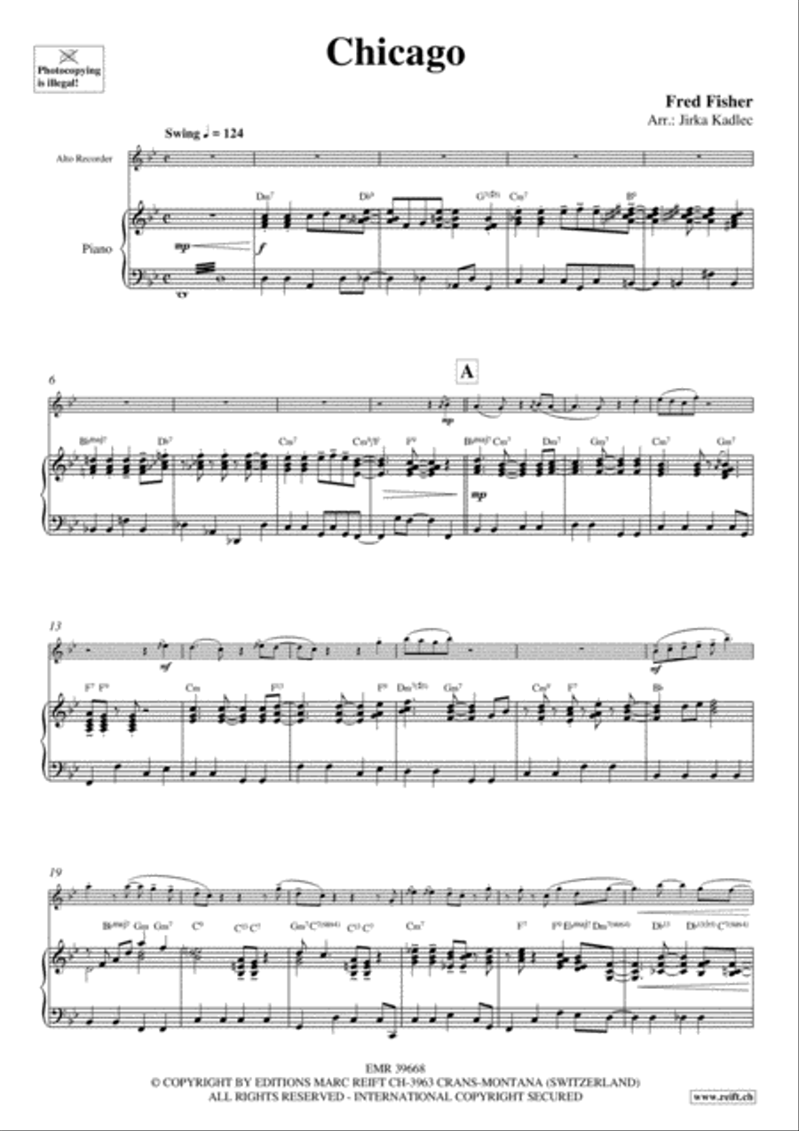 Chicago Chicago Alto Recorder scores gallery preview page 4