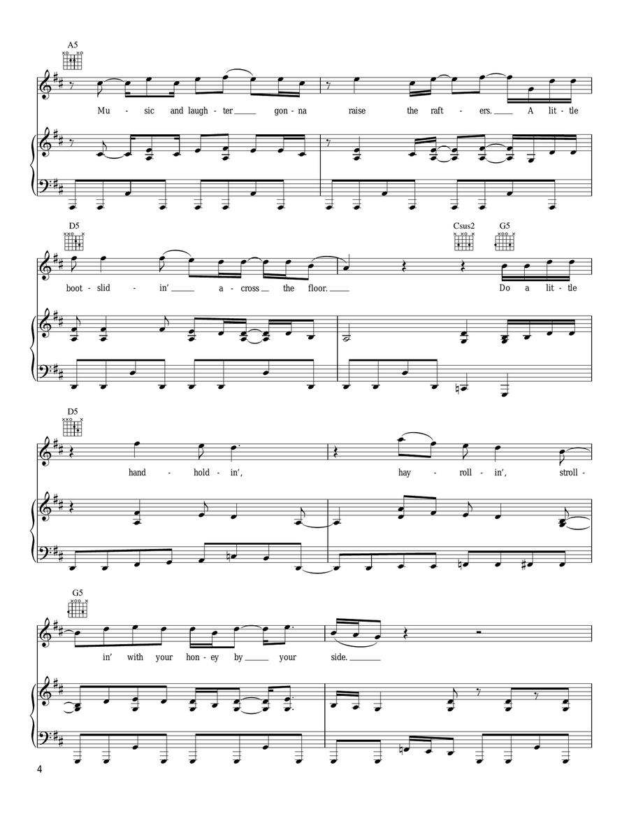 Raise The Barn Raise The Barn Piano, Vocal, Guitar scores gallery preview page 4