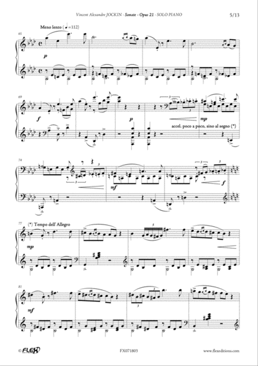 Sonate, Opus 21 Piano Solo scores gallery preview page 5