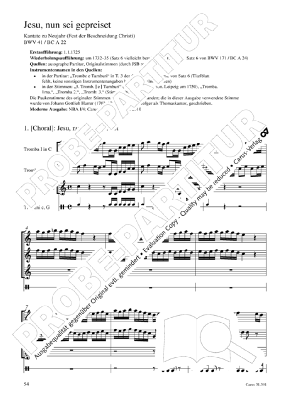 Bach for Brass 1: Cantatas I Voice scores gallery preview page 63