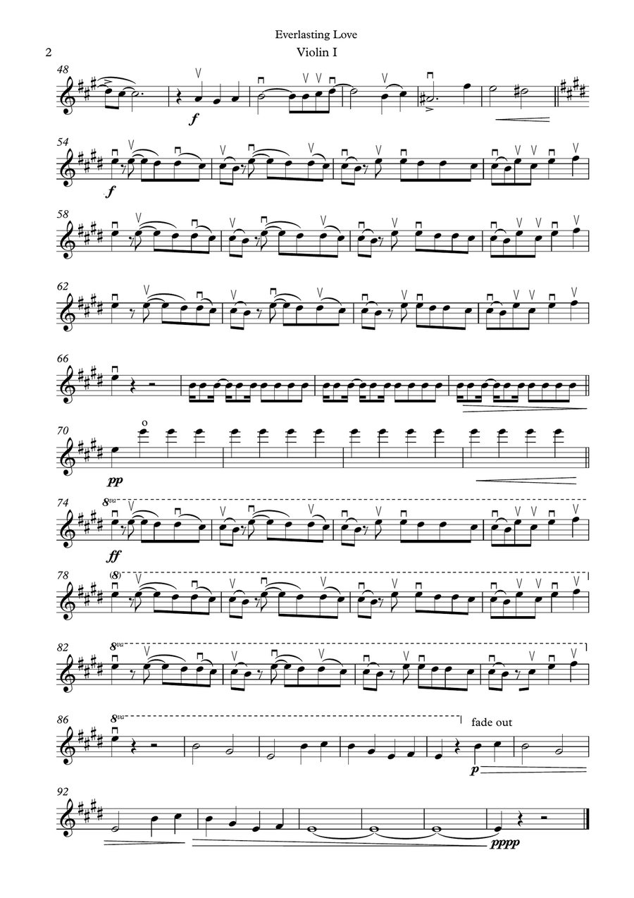 Everlasting Love String Quartet scores gallery preview page 4