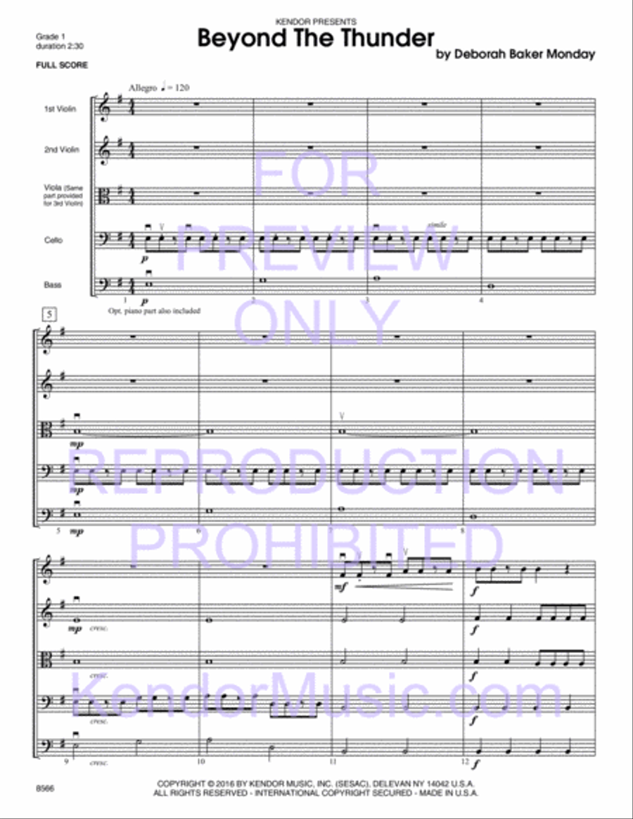 Beyond The Thunder String Orchestra scores gallery preview page 3