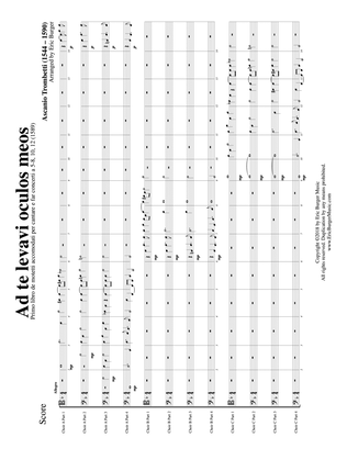 Ad te levavi oculos meos for Trombone or Low Brass Duodectet (12 Part Ensemble)