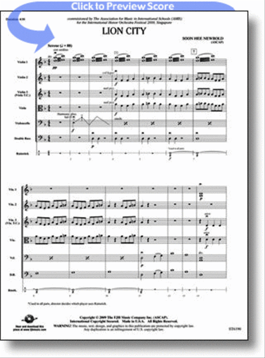 Lion City String Orchestra scores gallery preview page 1