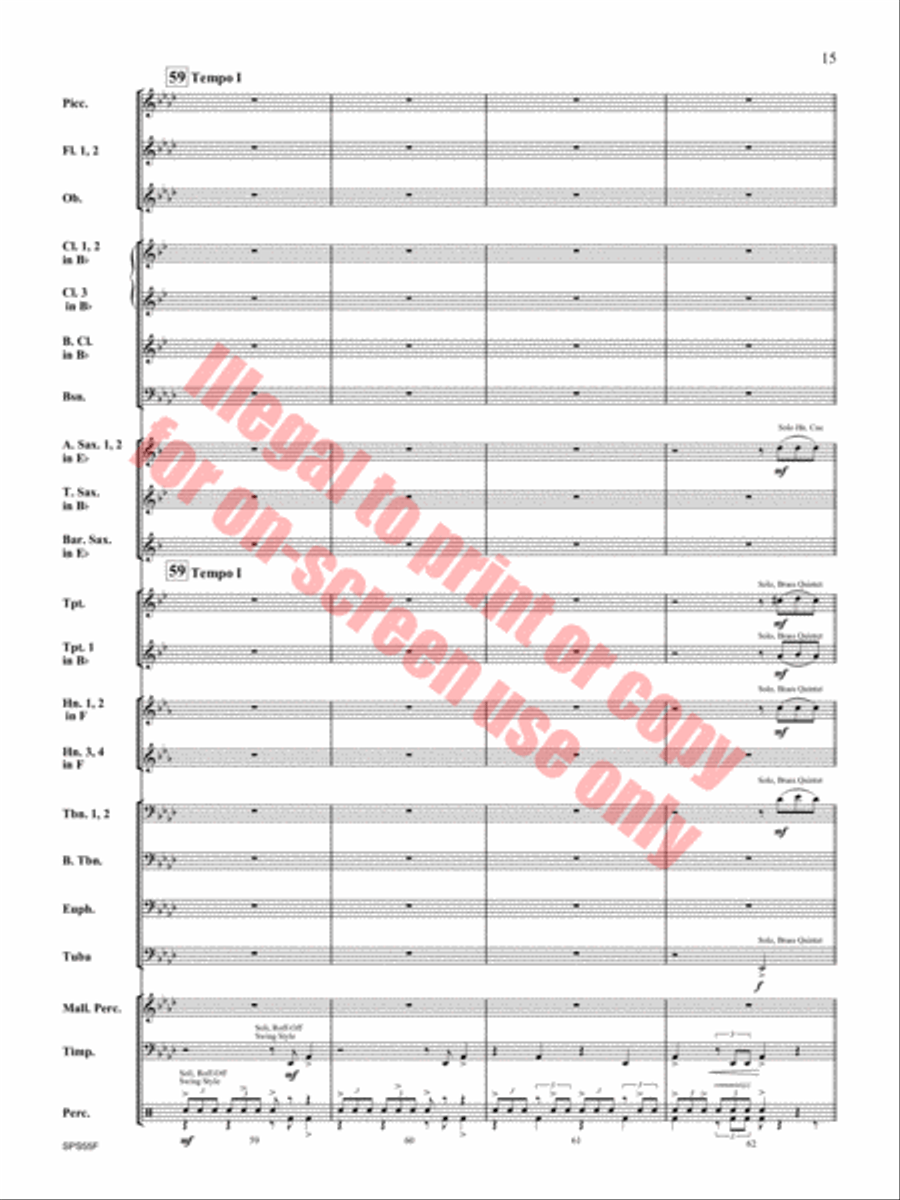Alexander's Ragtime Band Alexander's Ragtime Band Concert Band scores gallery preview page 16