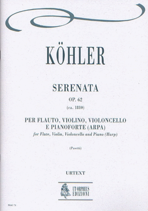 Book cover for Serenata Op. 62 for Flute, Violin, Violoncello and Piano (Harp)