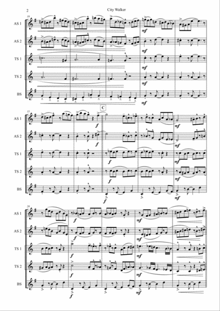 City Walker Woodwind Quintet scores gallery preview page 2