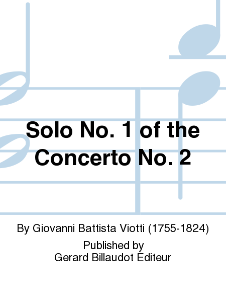 Solo No. 1 of the Concerto No. 2