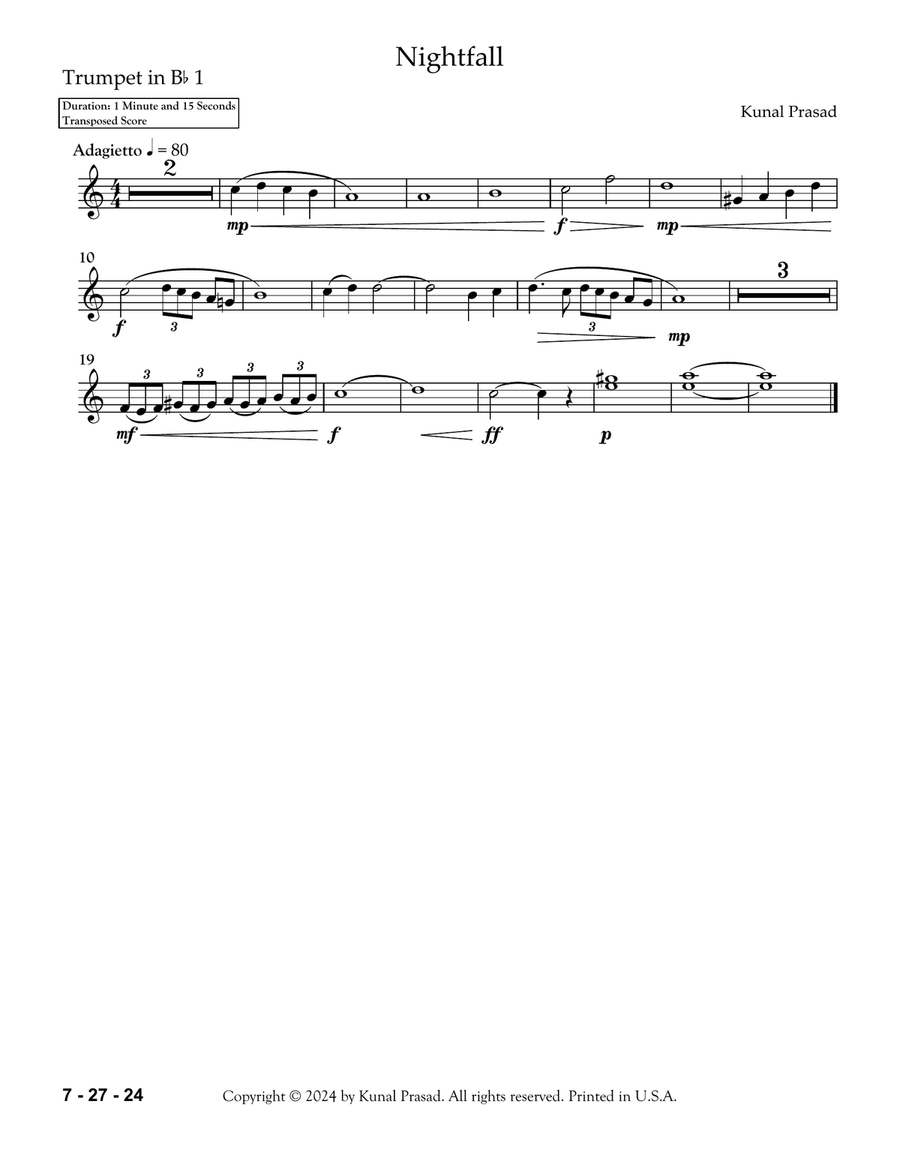 Nightfall Nightfall Chamber Music scores gallery preview page 5
