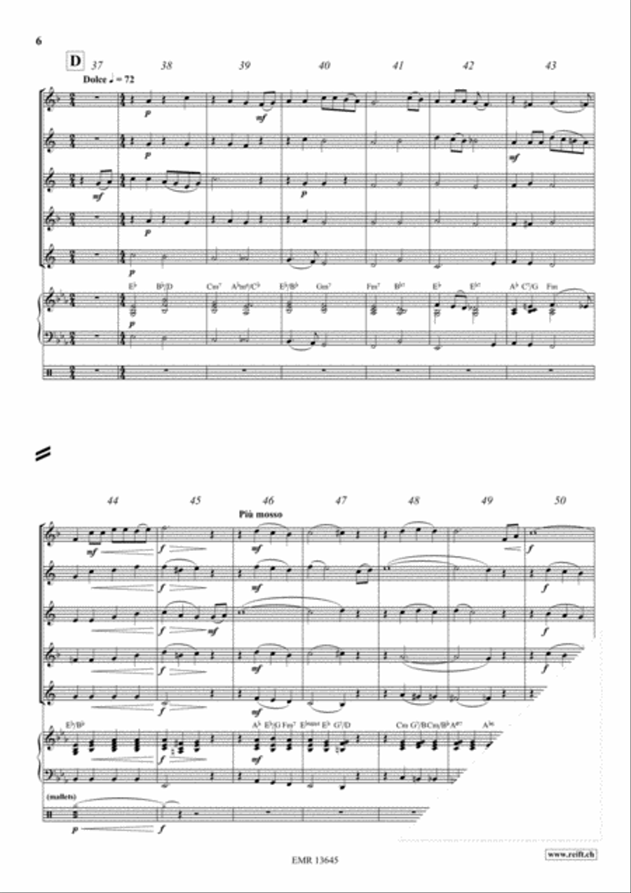 Shell' Be Coming Round The Mountain Saxophone Quintet scores gallery preview page 6