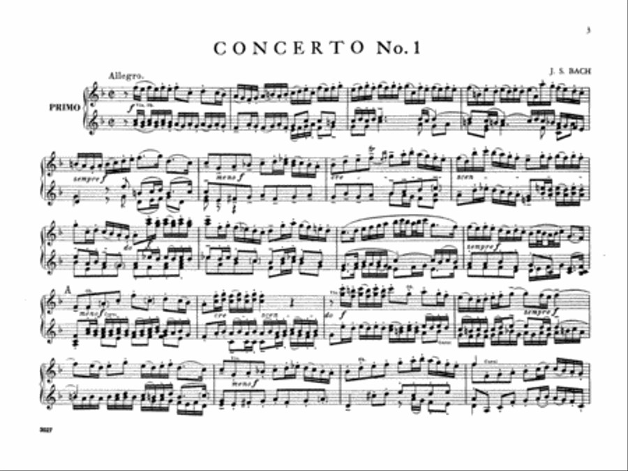 Bach: Brandenburg Concertos (Volume I) (Arr. Max Reger) Piano scores gallery preview page 2