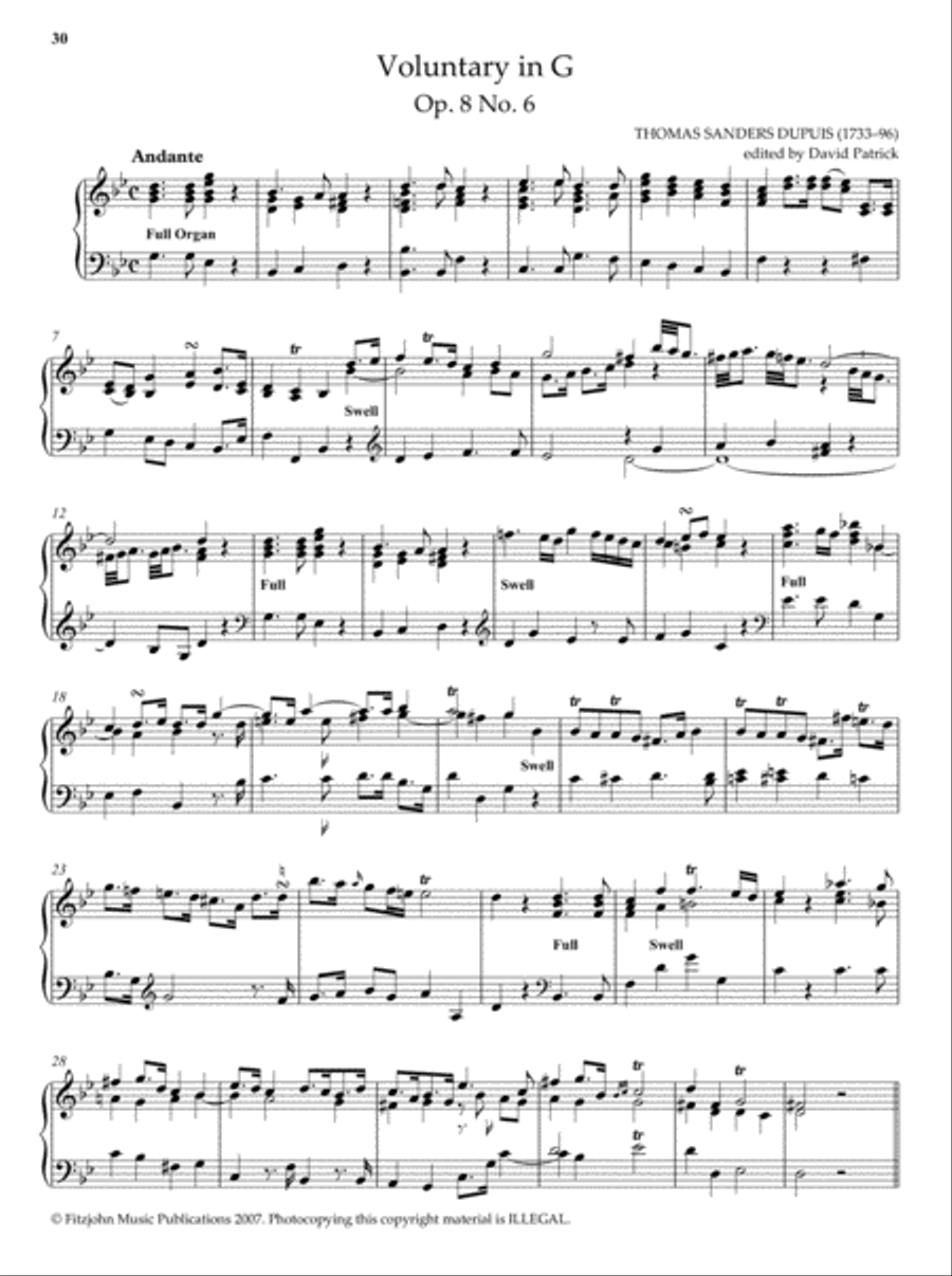 18th-century English Organ Music, Volume 2 Organ Solo scores gallery preview page 4