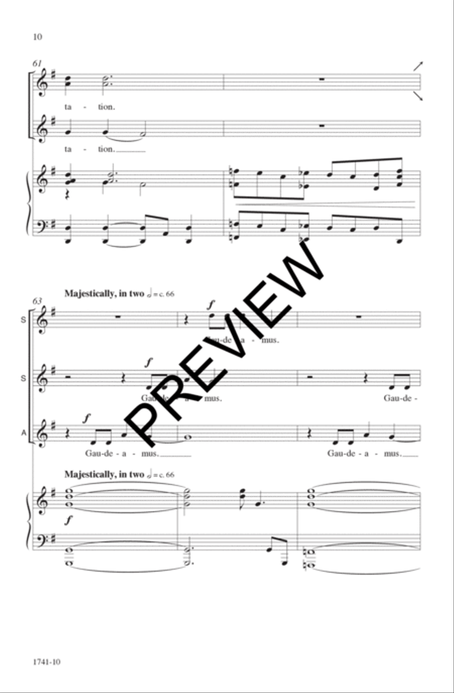 Gaudeamus Hodie SSA scores gallery preview page 11