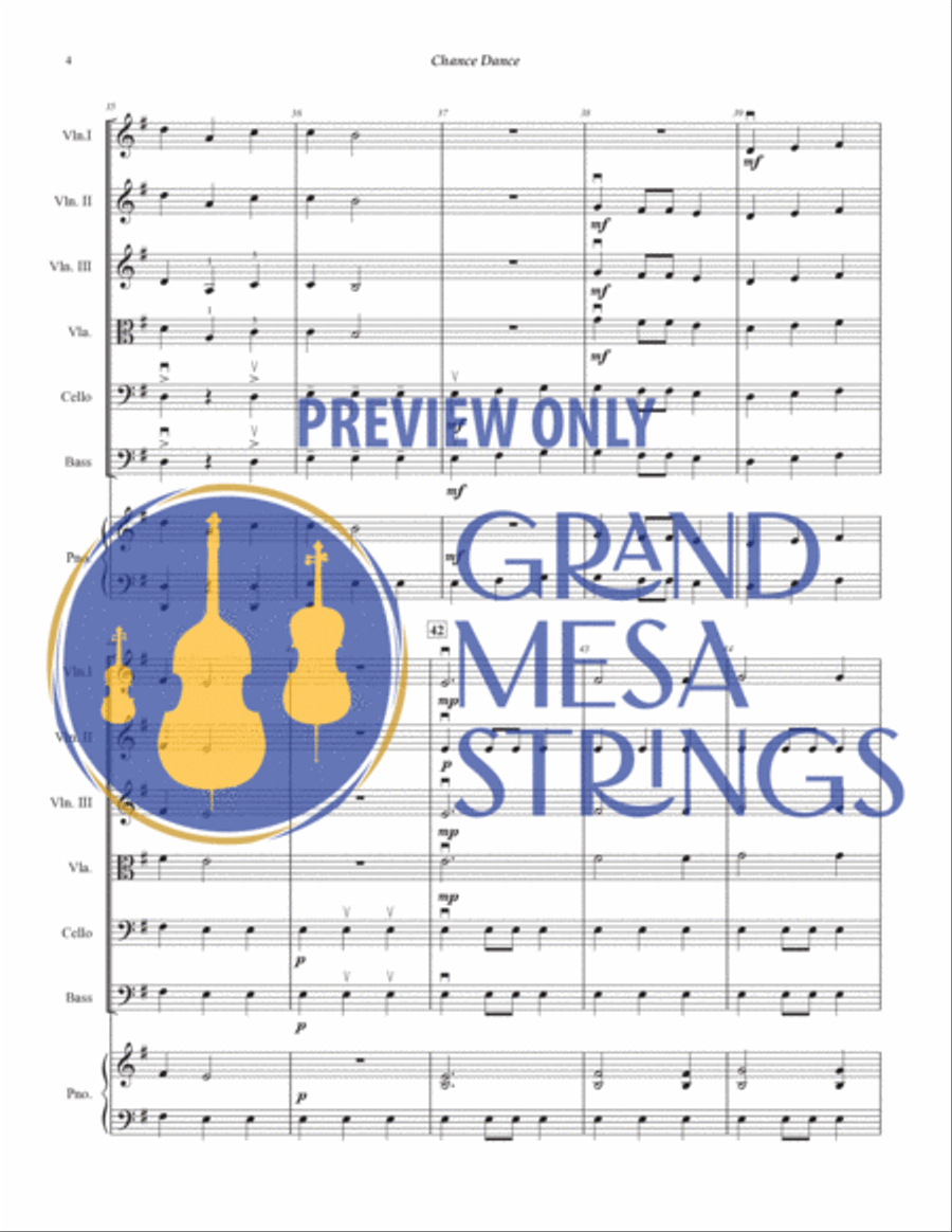 Chance Dance String Orchestra scores gallery preview page 5