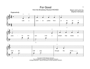 For Good (from Wicked) (arr. Christopher Hussey)