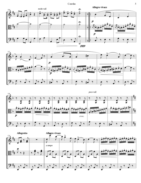 Vittorio Monti - Czardas arr. violin, viola and cello (score and parts)