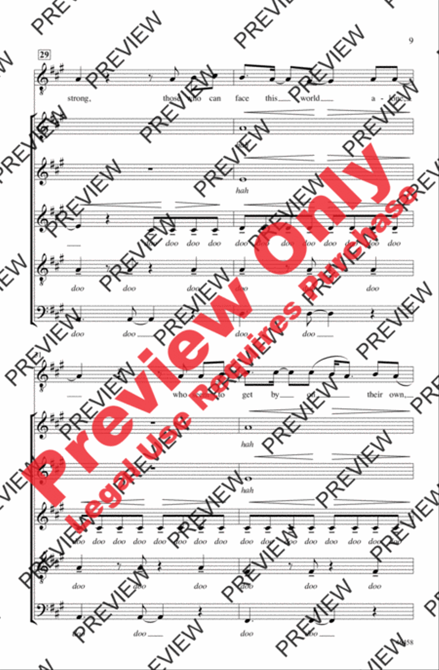Standing Outside the Fire 4-Part scores gallery preview page 9