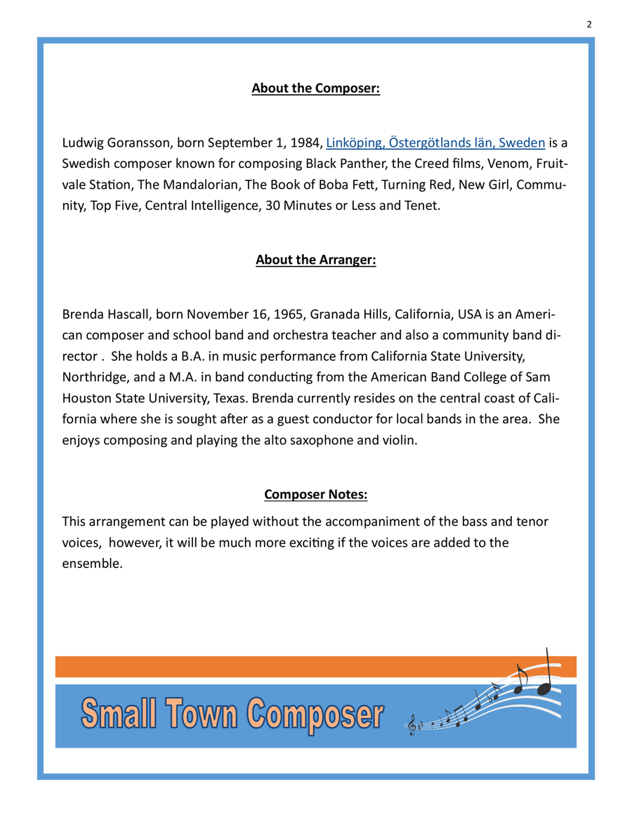 The Book Of Boba Fett Main Title Theme Concert Band scores gallery preview page 2