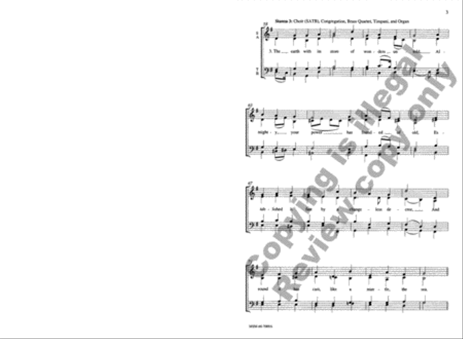 Oh, Worship the King (Choral Score) 4-Part scores gallery preview page 3