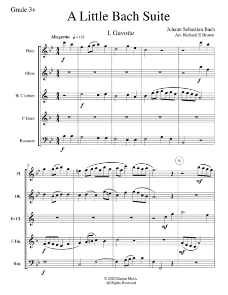A Little Bach Suite - Woodwind Quintet image number null