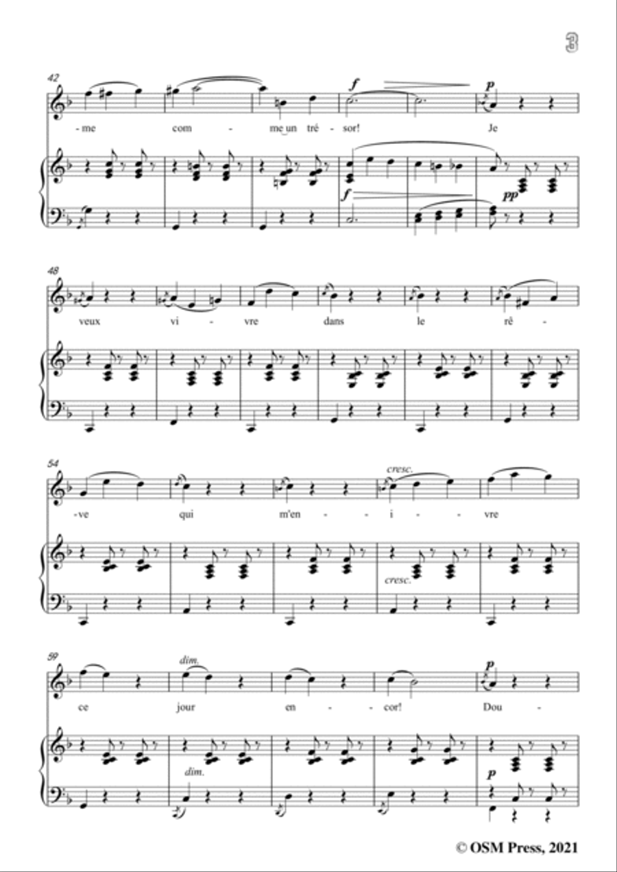 Gounod-Ah!Je veux vivre dans le reve qui m'enivre,from 'Roméo et Juliette,CG 9',Act I,in F Major,for Voice scores gallery preview page 5