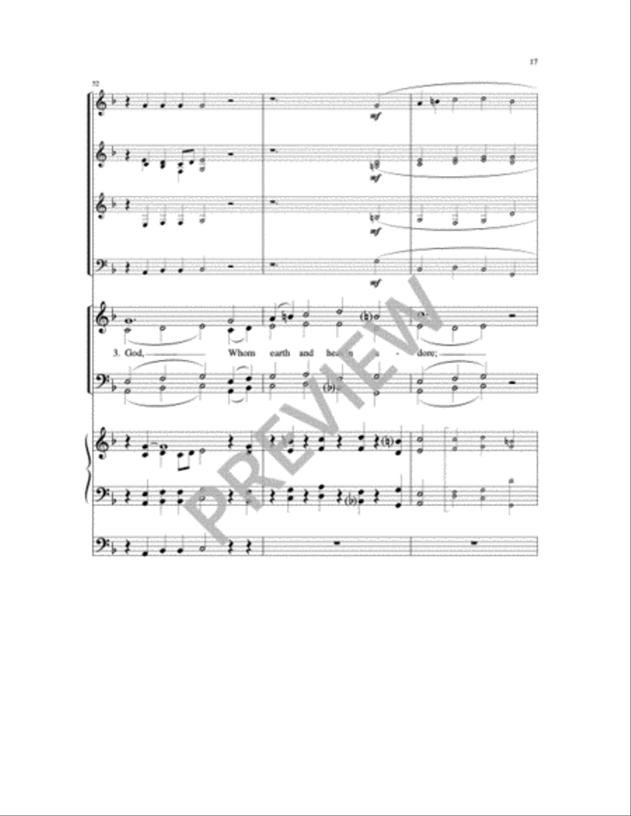 Now Thank We All Our God Now Thank We All Our God 4-Part scores gallery preview page 4