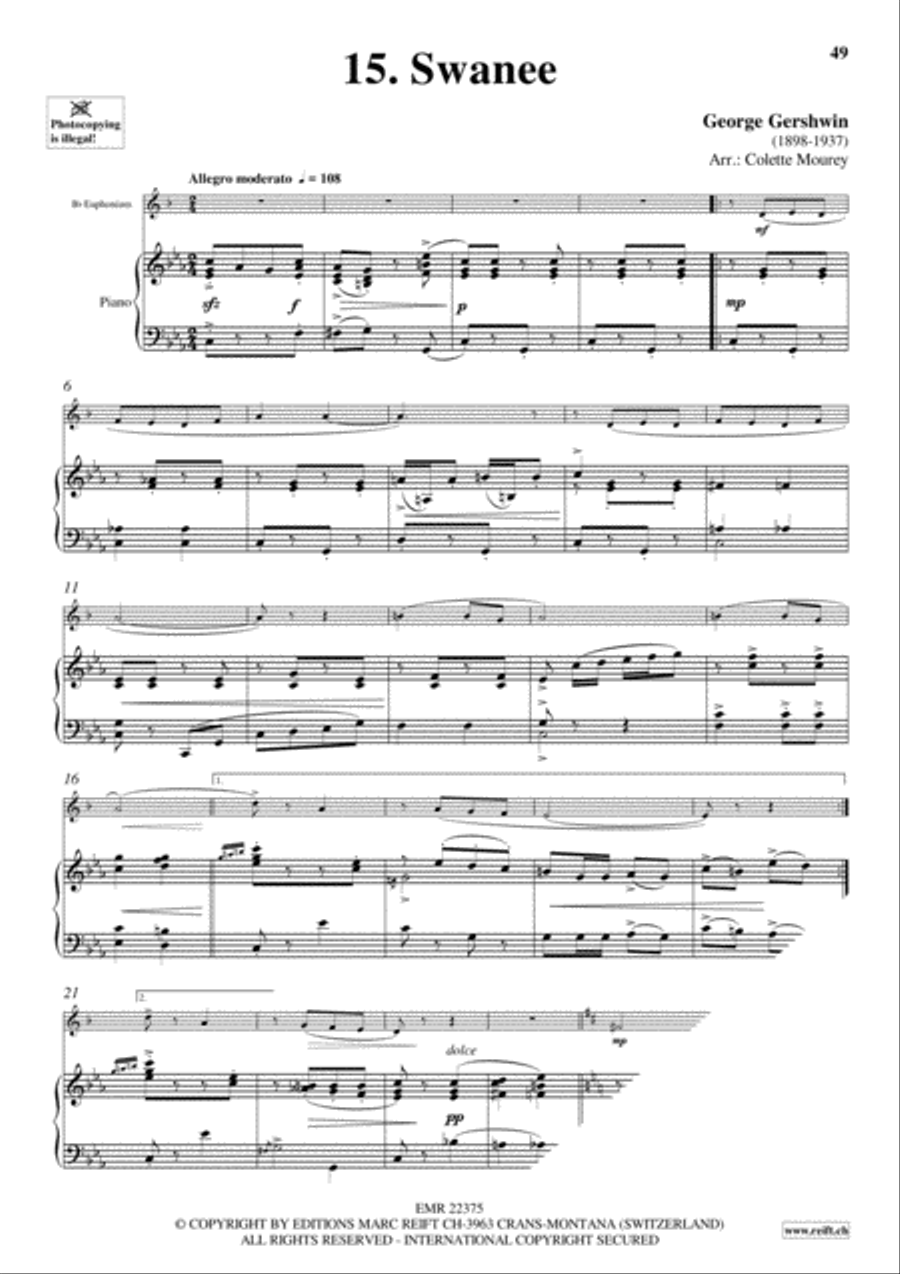 Gershwin 20 Greatest Hits Euphonium scores gallery preview page 17