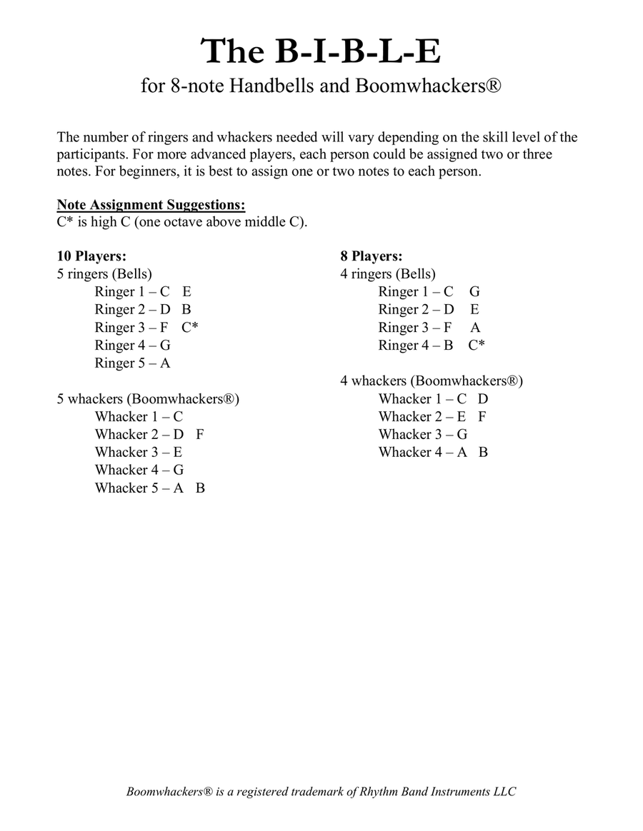 Ten More Praise Choruses (for 13-note Bells and Boomwhackers with Color Coded Notes) Handbell Choir scores gallery preview page 5