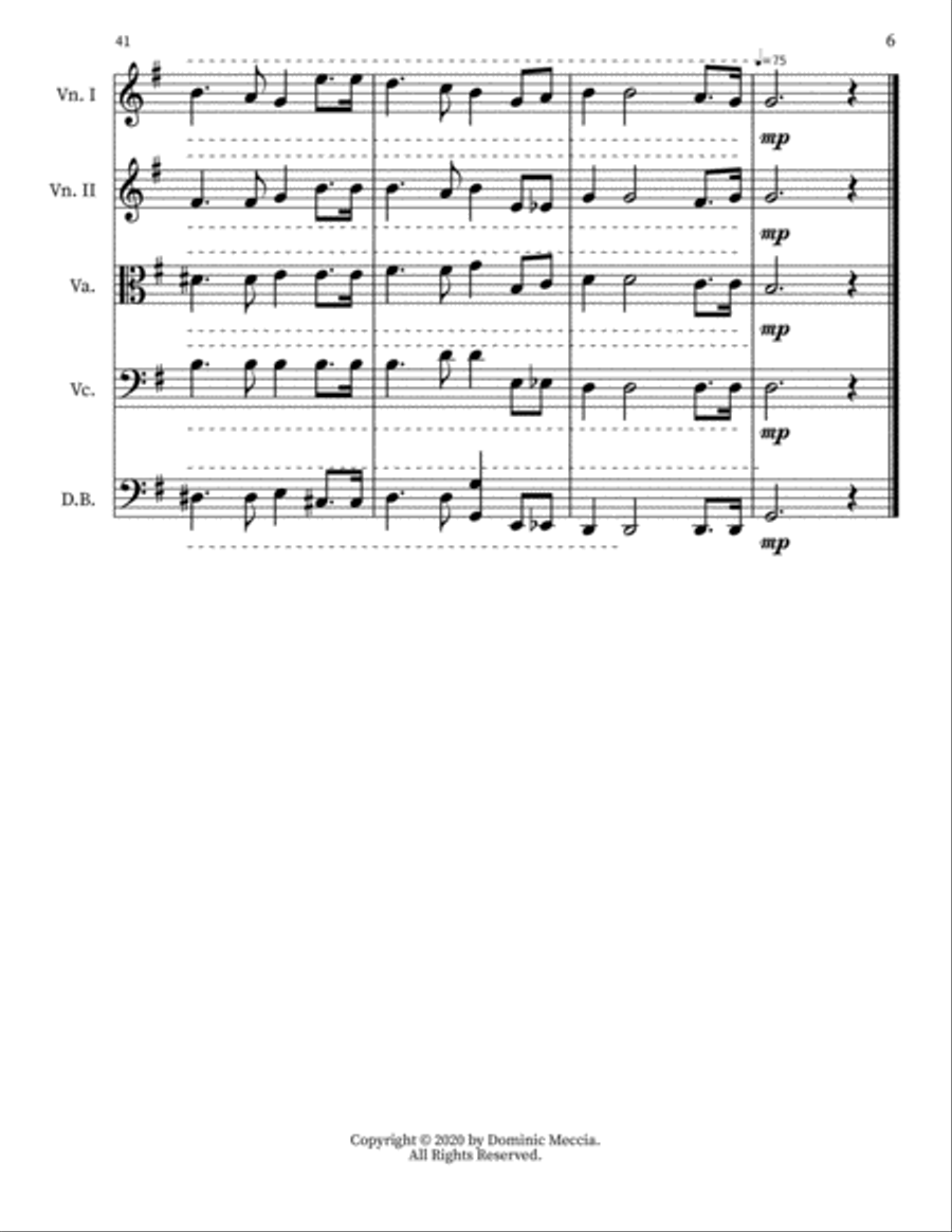 Birthday of a King String Quartet scores gallery preview page 6