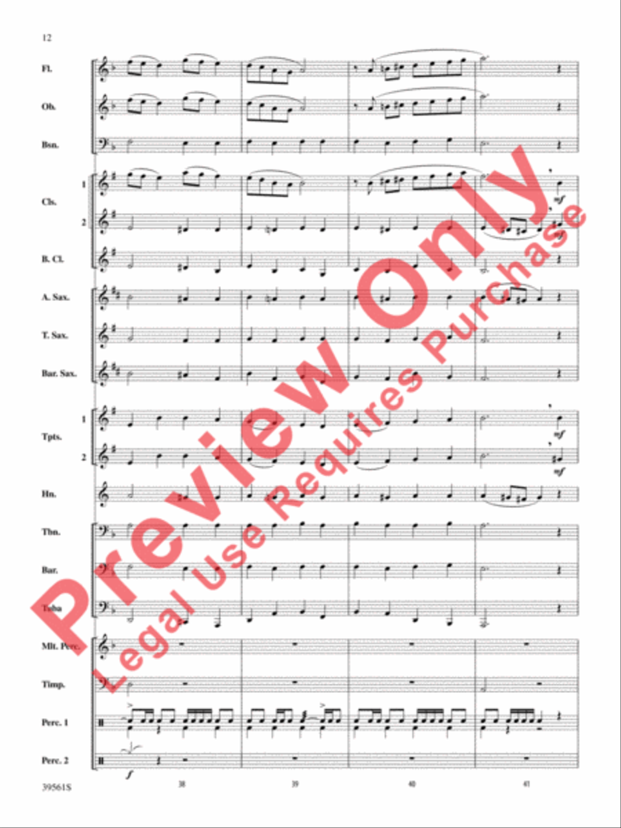 Tidings of Comfort and Joy! Concert Band scores gallery preview page 12