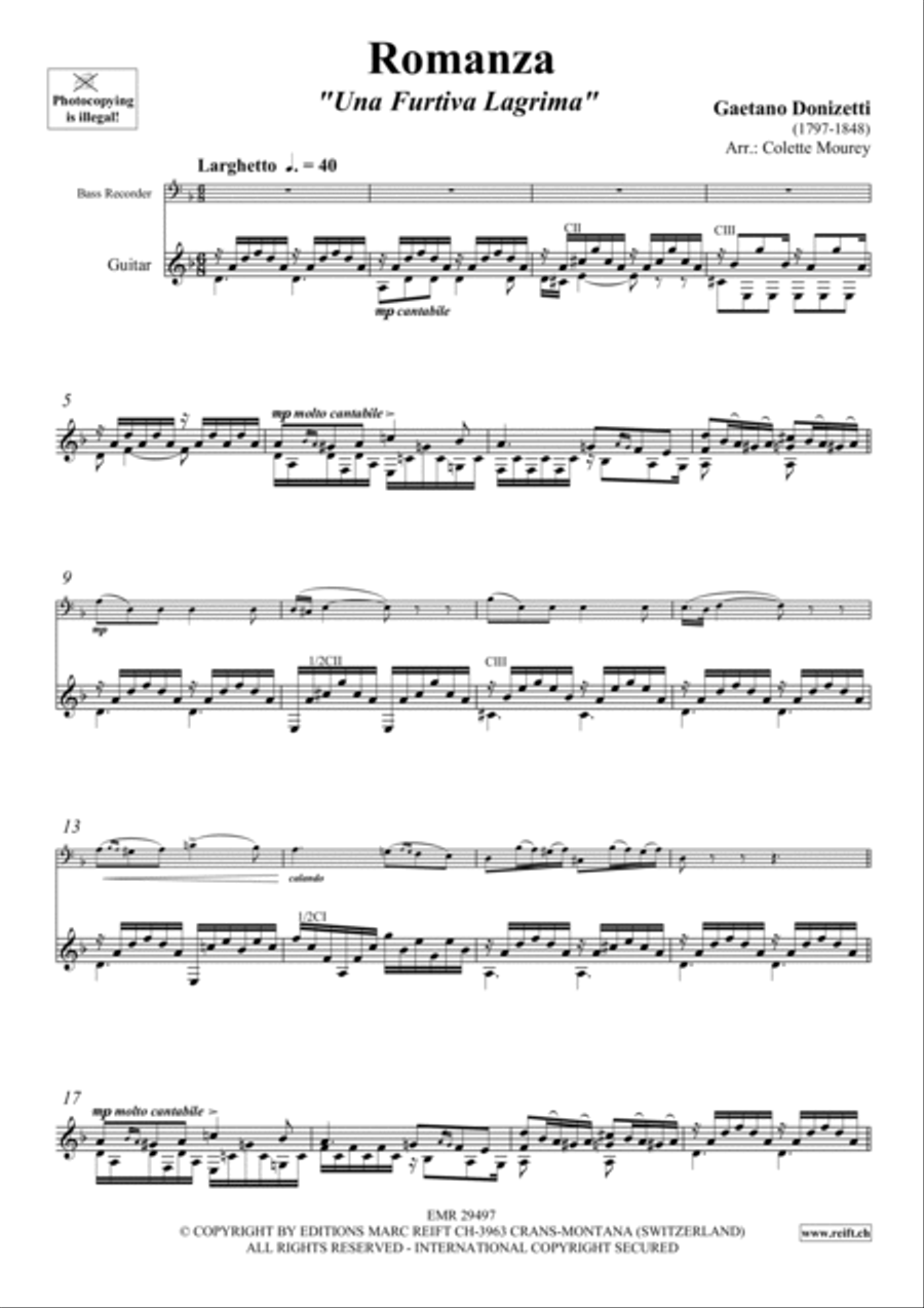 Romanza Romanza Bass Recorder scores gallery preview page 3