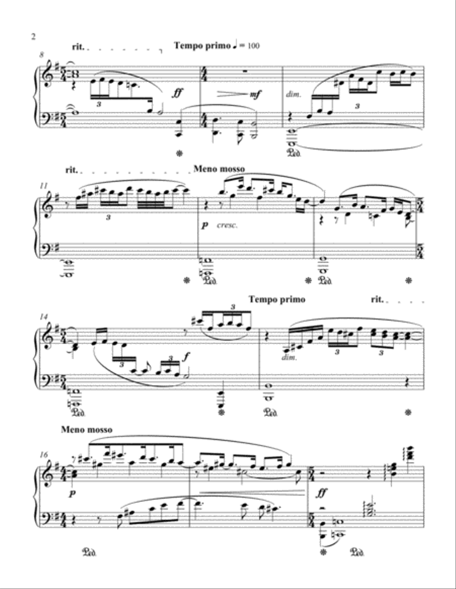 Trio for Piano Alone Piano Solo scores gallery preview page 4