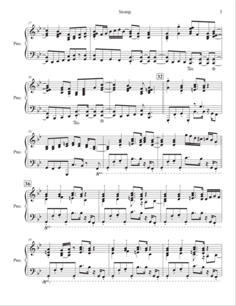 Stomp Piano Solo scores gallery preview page 3