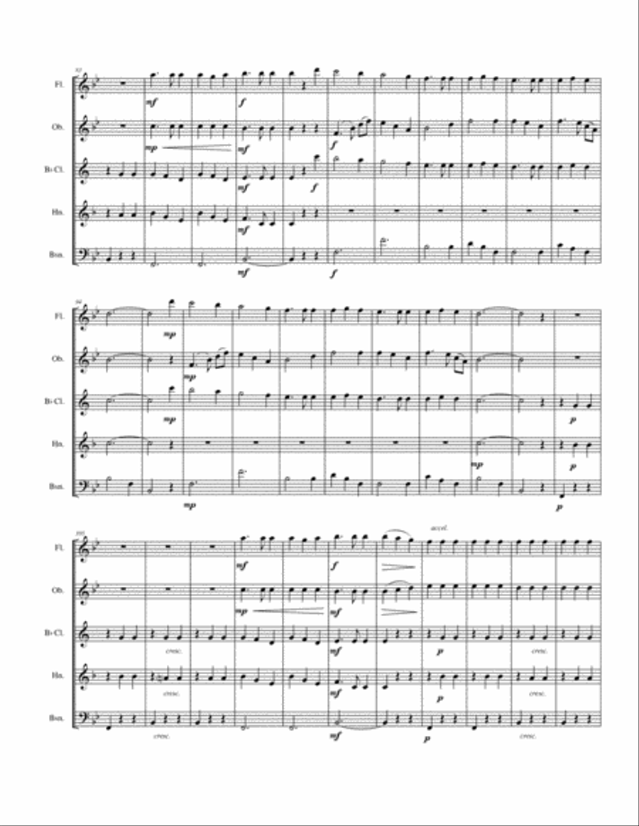 Children's Medley 2 for Woodwind Quintet Woodwind Quintet scores gallery preview page 6