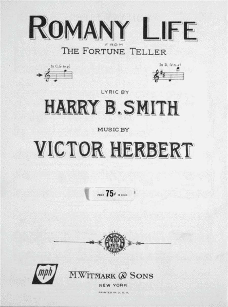 Romany Life. From The Fortune Teller Voice scores gallery preview page 1