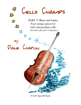 Book cover for Cello Champs Part V: Blues and Antics