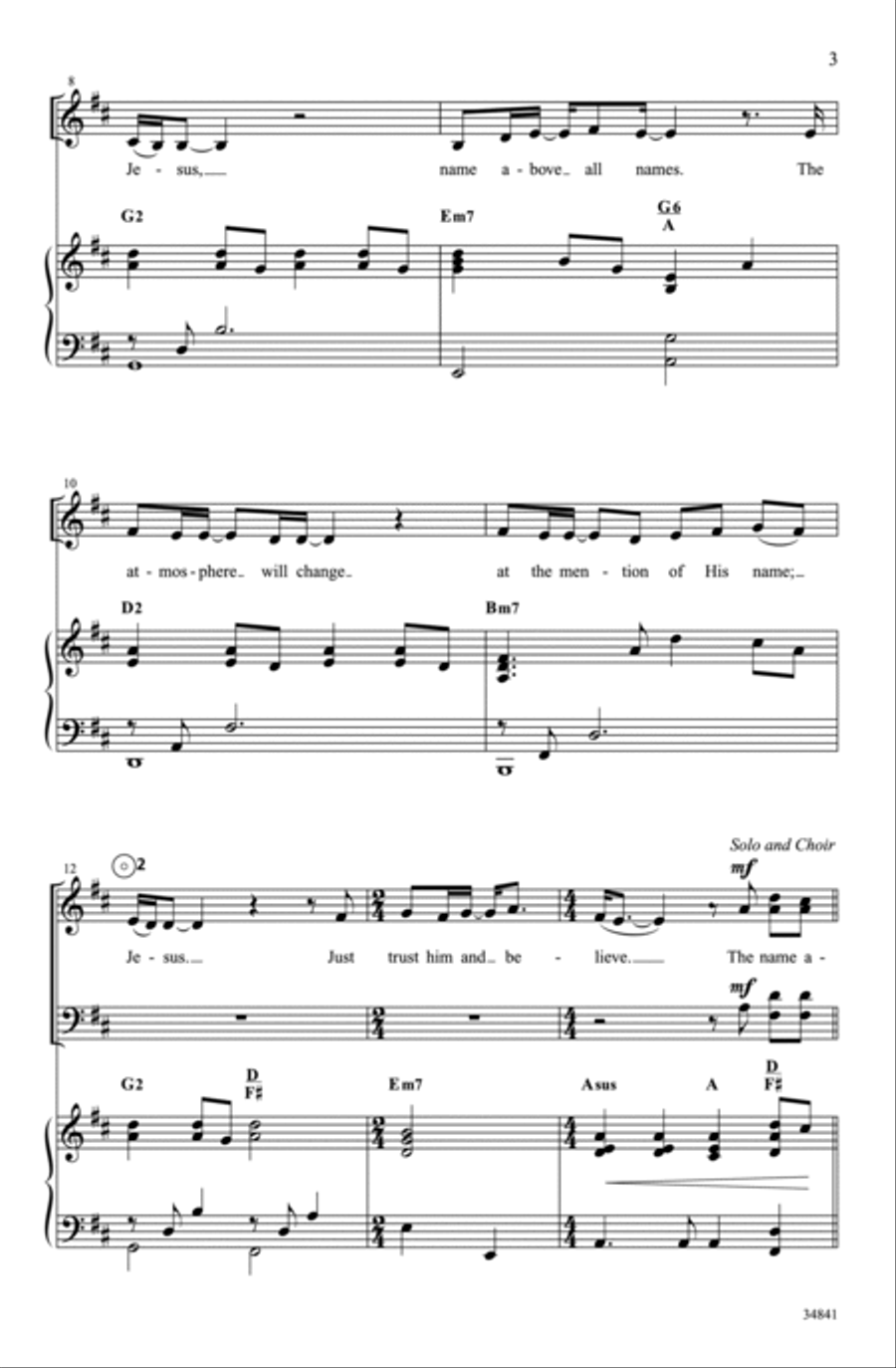 Name Above All Names Choir scores gallery preview page 3